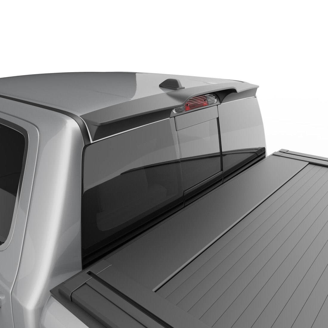 Truck Cab Spoilers Ram 1500 Crew Cab Matte Black Truck